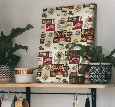 Leinwandbild Küche Retro Kaffee Designs - TenStickers
