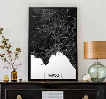 Quadro città e paesi Napoli quadro mappamondo - TenStickers