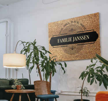 Canvas schilderij familie naam met namen - TenStickers