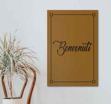 Quadro con testo benvenuti - TenStickers