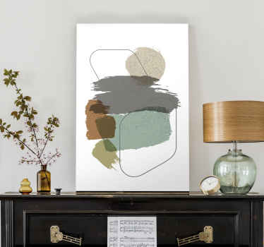 Wandbild Wohnzimmer moderne Farbflecken - TenStickers