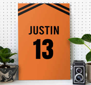 Gepersonaliseerde canvas Nederland voetbalshirt - TenStickers