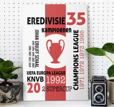 Voetbal trofeeën wedstrijden canvas schilderij - TenStickers