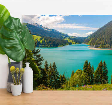 Wandbild Bergsee im Sommer - TenStickers