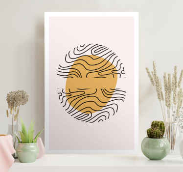 Wandbild Wohnzimmer abstrakter Fingerabdruck - TenStickers