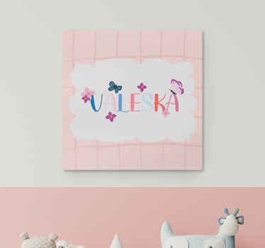 Kvetinový obraz na stenu s menom - Tenstickers