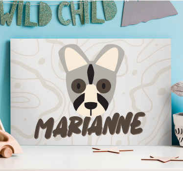 Tableau dessin Genette prénom personnalisable - TenStickers