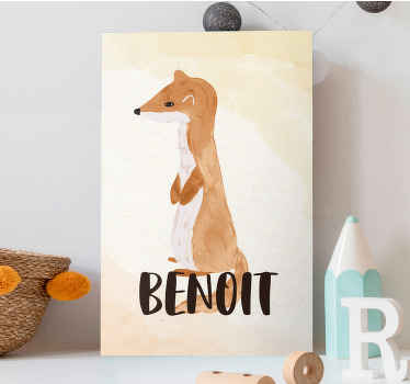 Tableau dessin de Fouine prénom personnalisable - TenStickers