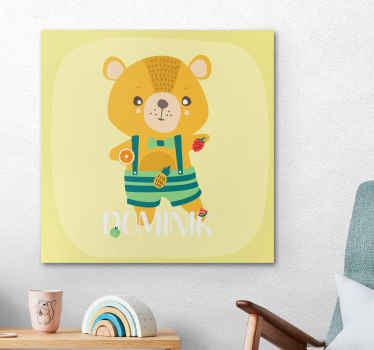 Obraz plyšový macík s menom - Tenstickers