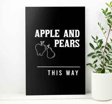 Apple and Pears quote canvas - TenStickers