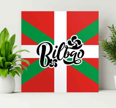 Cuadro ciudades Bilbao caligráfico - TenVinilo