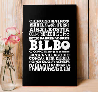 Cuadro ciudades palabras de Bilbao - TenVinilo