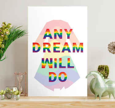 Technicolor coat quote canvas - TenStickers