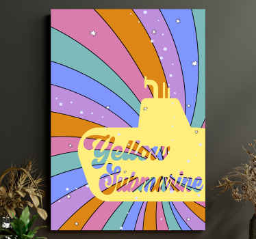 Yellow submarine retro canvas - TenStickers
