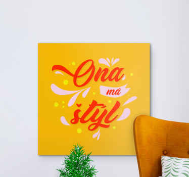Obraz na stenu Ona má štýl - Tenstickers