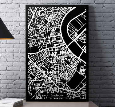 Tableau carte topographique Bordeaux - TenStickers