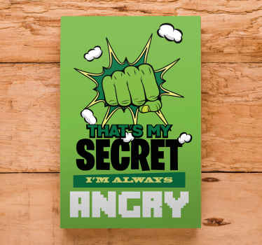 Cuadro de suphéroes Siempre estoy enojado - TenVinilo