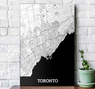 Cuadro ciudades Toronto Mapa Topográfico - TenVinilo