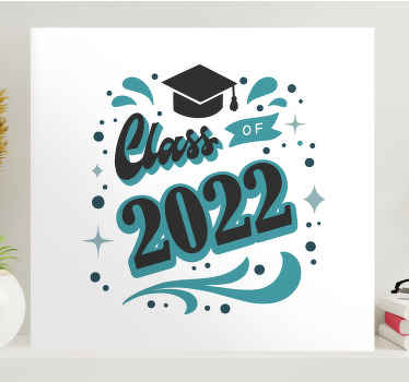 Custom class year personalised canvas - TenStickers