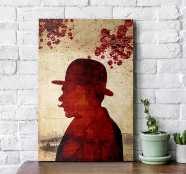 Tableau personnages Silhouette Hercule Poirot - TenStickers