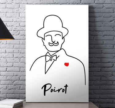 Tableau personnages Dessin Hercule Poirot - TenStickers
