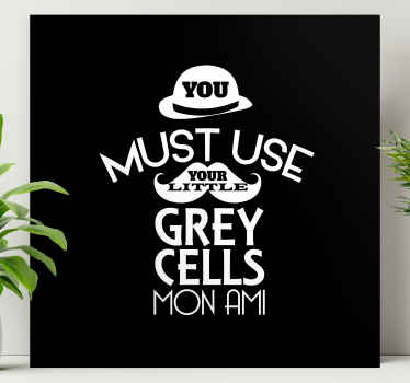 Tableau Citation Hercule Poirot - TenStickers