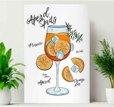 Aperol Spritz canvas print - TenStickers