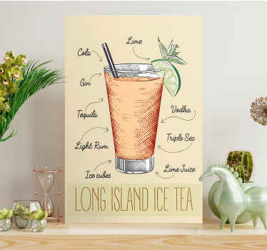 Long Island Ice Tea home canvas prints - TenStickers