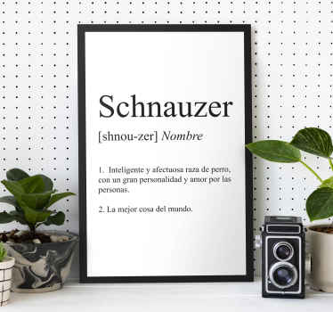 Cuadro perro definición schnauzer - TenVinilo