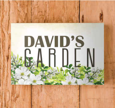 Vintage garden personalized canvas - TenStickers