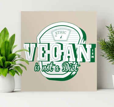 Veganism is not a diet retro canvas - TenStickers