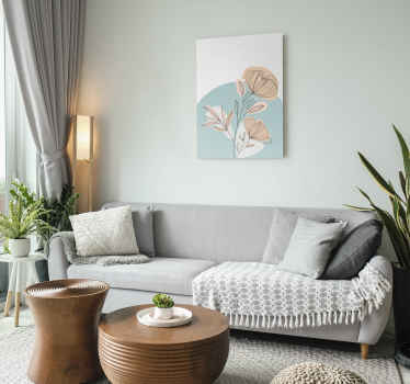 Quadro de flores arranjo elegante estilizado - TenStickers