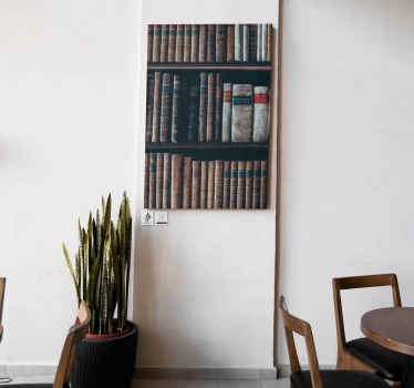 Cuadro retro vintage libros antiguos - TenVinilo