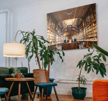 Cuadro retro vintage biblioteca - TenVinilo
