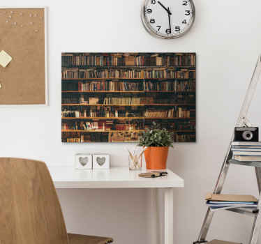 Cuadro retro vintage librería - TenVinilo