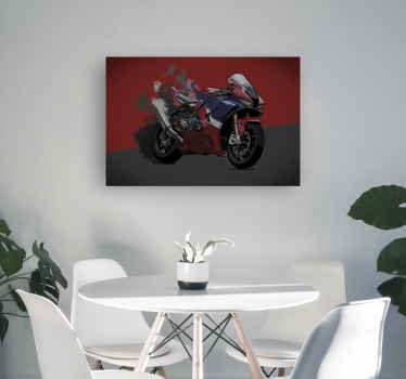 color motorbike canvas wall art - TenStickers