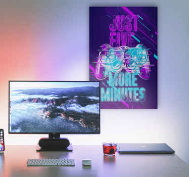 Just five more minutes teen canvas prints - TenStickers