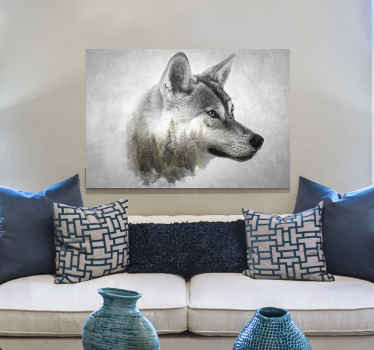 Wolf forest animal canvas prints - TenStickers