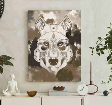Wolf watercolor animal canvas prints - TenStickers