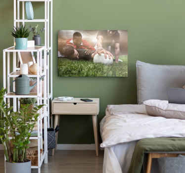 Rugby game players canvas print - TenStickers