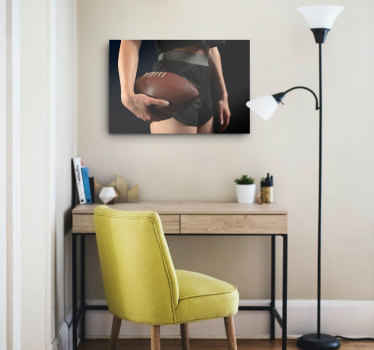 Rugby ball canvas photo print - TenStickers