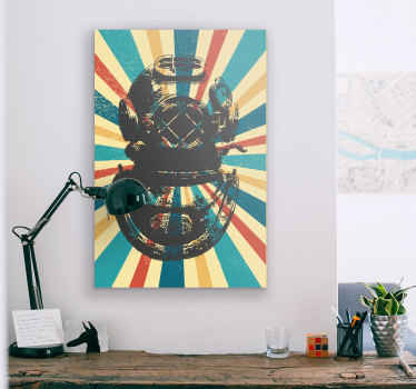 Tableau sports Plongeur vintage - TenStickers