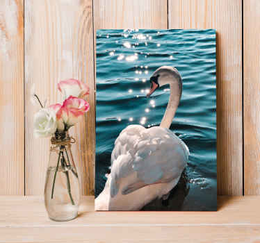 Swan bird canvas wall art - TenStickers