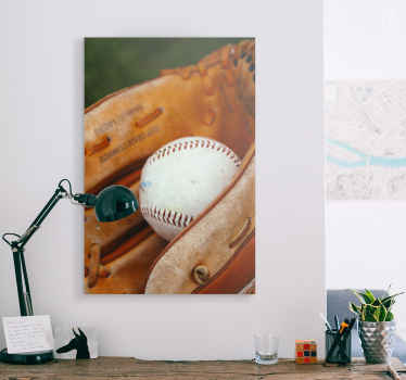 Canvas honkbal handschoen - TenStickers