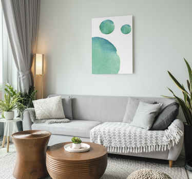 Abstract watercolor aquamarine wall art - TenStickers