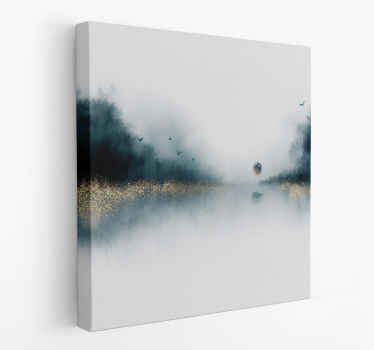 Cuadro aPaisaje dorado abstracto - TenVinilo