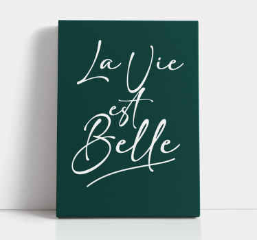 Tableau texte La vie est belle - TenStickers