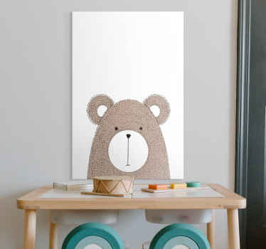 Tableau animal dessin bébé ours - TenStickers