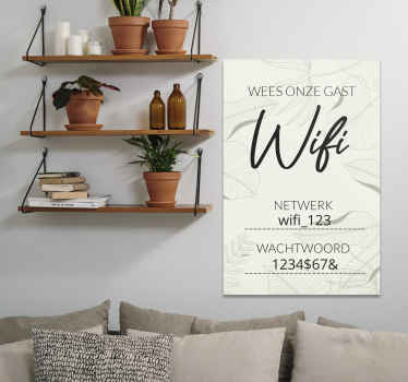 Wees onze gast wifi canvas - TenStickers