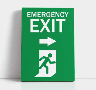 Emergency Exit canvas wall art - TenStickers